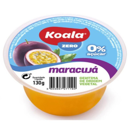 Gelatina Maracuja Zero Acucar Koala 130g Gelatina Maracuja Zero Acucar Koala 130g