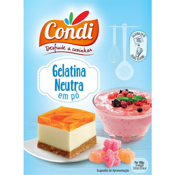 Gelatina Neutra em Pó Condi 20g Gelatina Neutra em Pó Condi 20g
