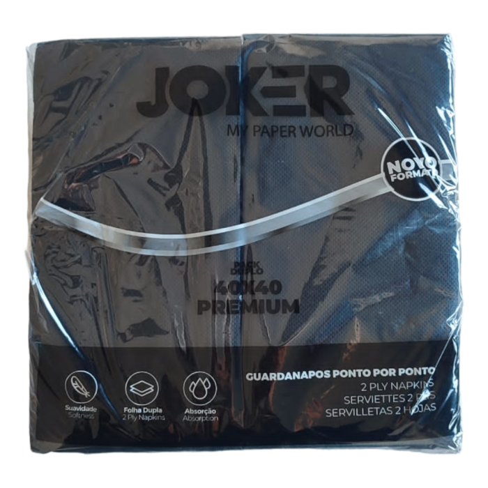 Guardanapo 33x33 50f Preto Joker