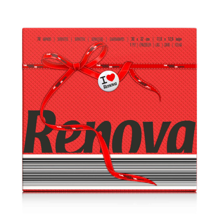 Guardanapo Renova Red Label Vermelho 70un2