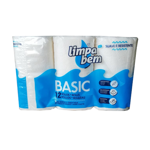Papel Higiénico Limpa Bem Basic 12rolos Papel Higiénico Limpa Bem Basic 12rolos